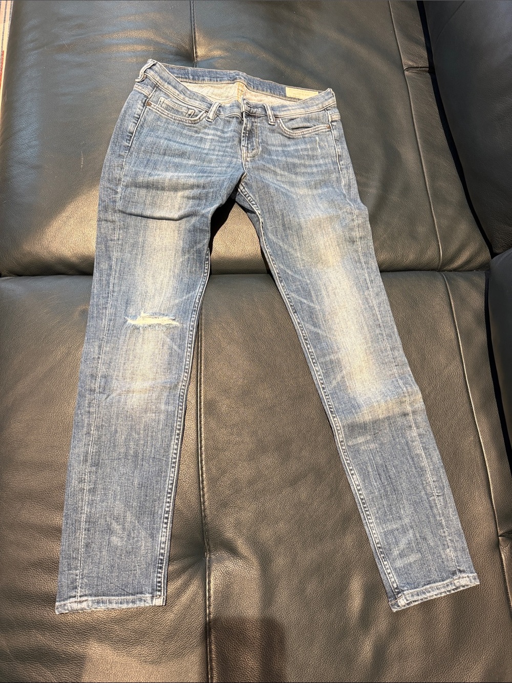 AllSaints Women's Skinny Jeans in Light Blue Wash